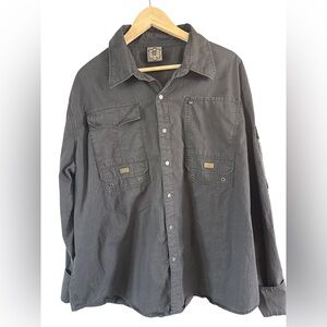 Black Label Charcoal Casual Button Down Shirt